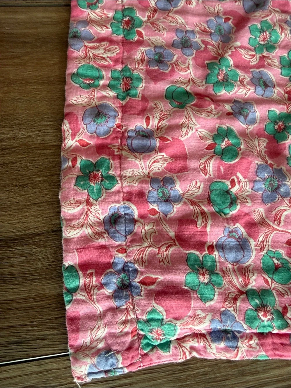 Vintage Handmade Patchwork Quilt - Multi-Color Cozy Bedspread